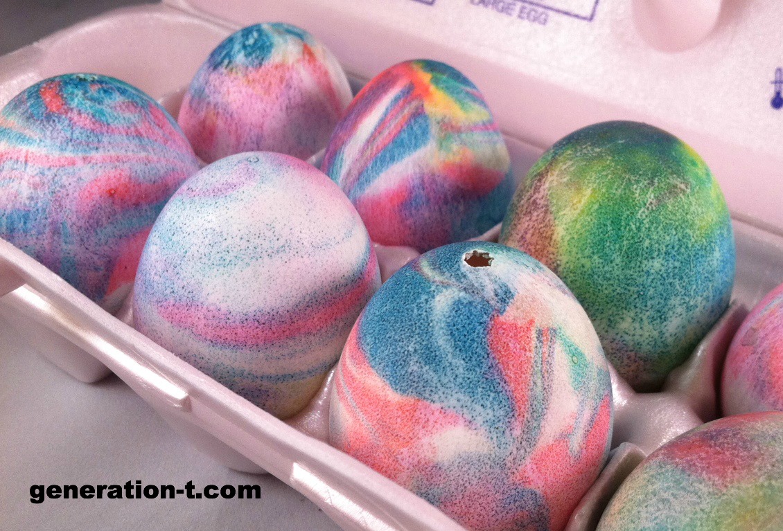 Dye Easter Eggs With Shaving Cream Generation T